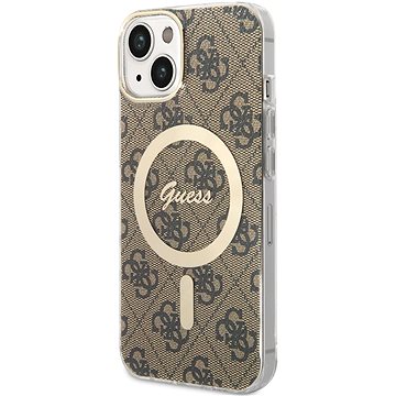 E-shop Guess 4G IML MagSafe kompatibles Back Cover für iPhone 14 Brown