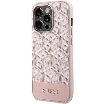 E-shop Guess PU G Cube MagSafe kompatibles Back-Cover für iPhone 13 Pro Pink