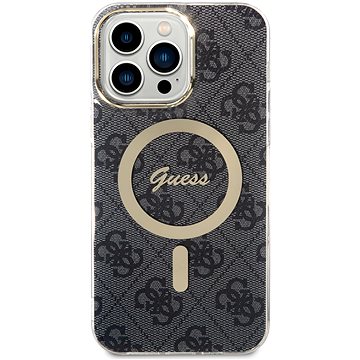 E-shop Guess IML 4G MagSafe Back Cover für iPhone 15 Pro Max Schwarz