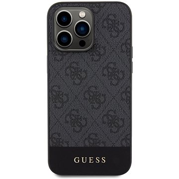 E-shop Guess PU 4G Stripe MagSafe Back Cover für iPhone 15 Pro Max schwarz