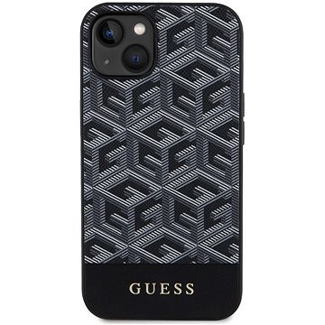 E-shop Guess PU G Cube MagSafe Back Cover für iPhone 15 Schwarz