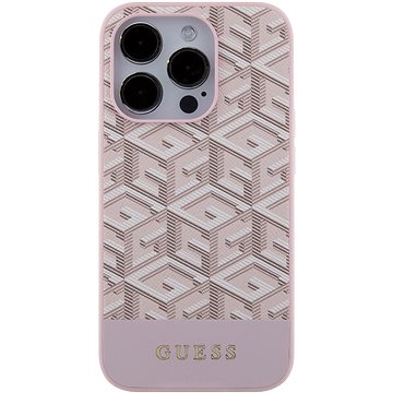 E-shop Guess PU G Cube MagSafe Back Cover für iPhone 15 Pro Max Pink