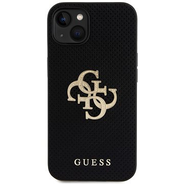 E-shop Guess PU Perforated 4G Glitter Metal Logo Back Cover für iPhone 13 Black