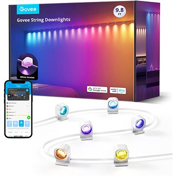 E-shop Govee RGBIC-Decken-LED-String-Downlights, 3 m
