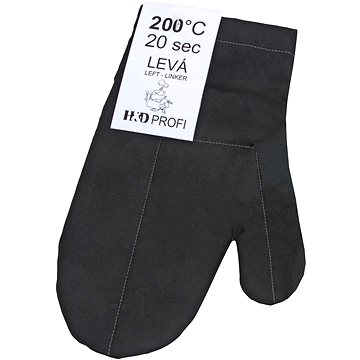 H&D Kuchyňská rukavice, levá, černá, 30x19 cm