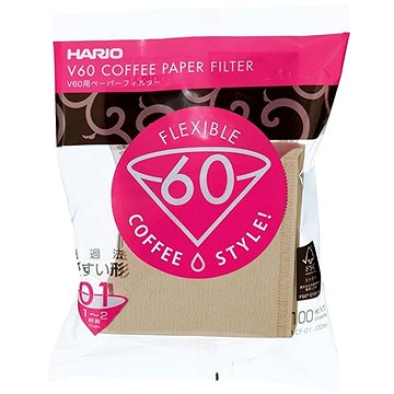 E-shop Hario Papierfilter V60-01, nicht gebleicht, 100 St