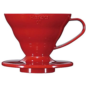 Hario Dripper V60-01, plastový, červený