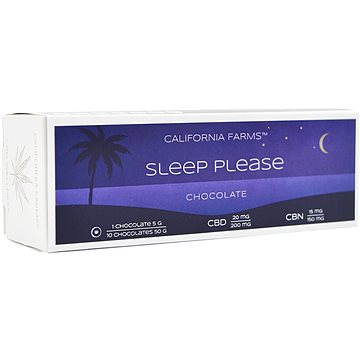 California Farms Sleep please Čokoláda, 200 mg CBD, 150 mg CBN