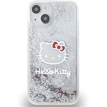 E-shop Hello Kitty Liquid Glitter Electroplating Head Logo Backcover für das iPhone 13 Transparent