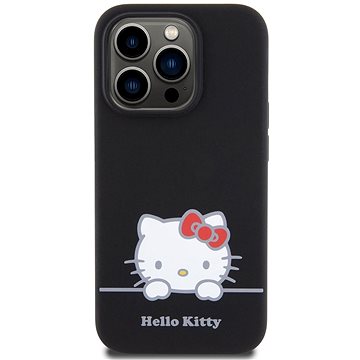 E-shop Hello Kitty Liquid Silicone Daydreaming Logo Backcover für das iPhone 15 Pro Black