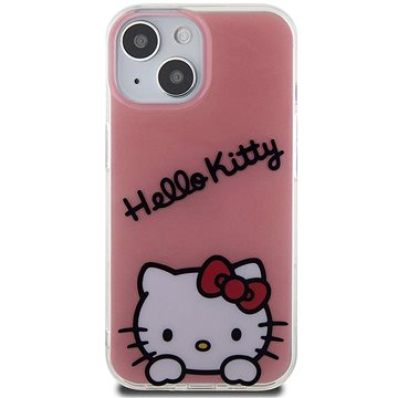 E-shop Hello Kitty Liquid Silicone Daydreaming Logo Backcover für das Phone 15 Pink