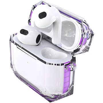 Hishell Two Colour Clear Case for Airpods 3 Purple