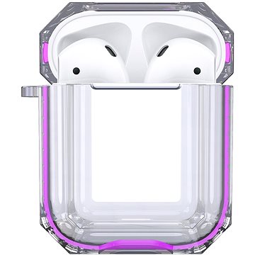 Hishell Two Colour Clear Case for Airpods 1&2 Purple
