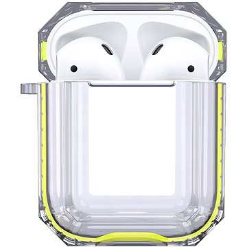 Hishell Two Colour Clear Case for Airpods 1&2 Yellow