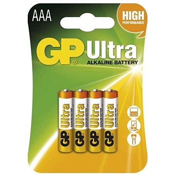 GP Ultra Alkaline LR03 (AAA) 4ks v blistru