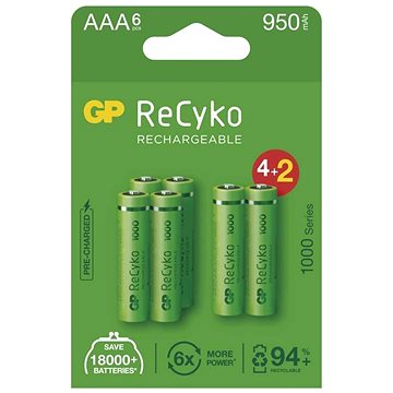 GP ReCyko 1000 AAA (HR03), 6 ks