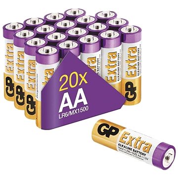 GP Alkalická baterie GP Extra AA (LR6), 20 ks