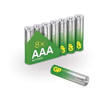 E-shop GP Super AAA Alkaline-Batterien (LR03), 8 Stück