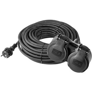 EMOS Prodlužovací kabel gumový 15m černý