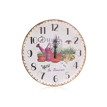 HOME DECOR Nástěnné hodiny Lavender 34 cm