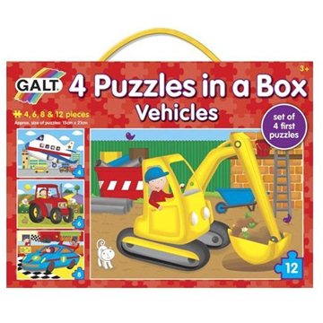 GALT 4 Puzzle v krabici - dopravní prostředky