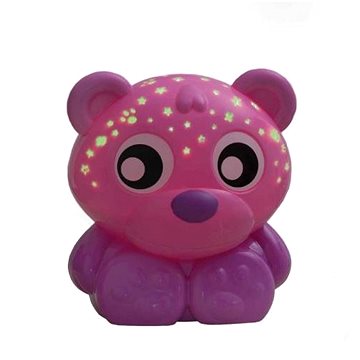 Playgro Usínací lampička medvídek s projektorem růžový