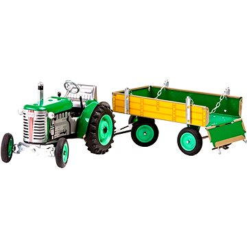 Kovap Traktor s valníkem na klíček zelený