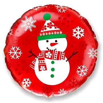 Balónek foliový sněhulák - vánoce - 45 cm