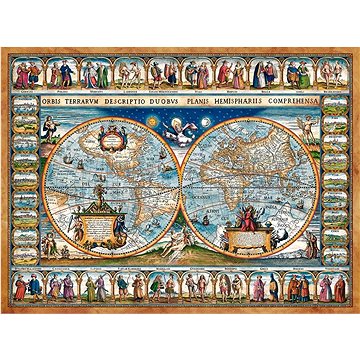 Castorland Puzzle Mapa světa r.1639, 2000 dílků