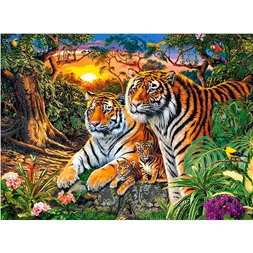Castorland Puzzle Tygří rodina 2000 dílků