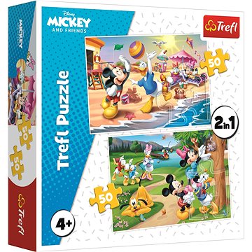 Trefl Puzzle Mickey Mouse a jeho přátelé 2x50 dílků