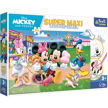 Trefl Oboustranné puzzle Mickey Mouse: Na pouti super maxi 24 dílků