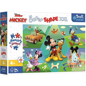 Trefl Puzzle Super Shape XXL Mickey Mouse: Zábava 60 dílků