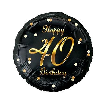 Balón foliový 40 let - happy birthday - narozeniny - 45 cm