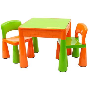 Dětská sada stoleček a dvě židličky oranžová