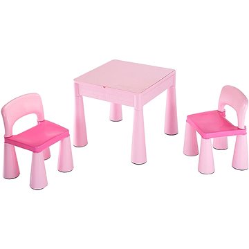 Dětská sada stoleček a dvě židličky růžová