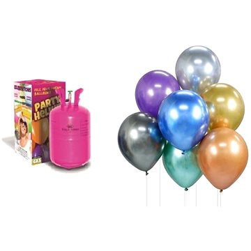 Kingofbal Helium a sada latex. Balónků, chrom. mix barev, 7 ks, 30 cm