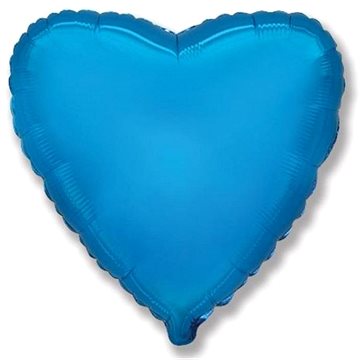 FLEXMETAL Balón foliový srdce modré 45 cm