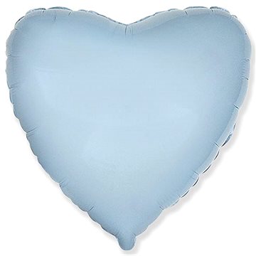 FLEXMETAL Balón foliový srdce světle modré 45 cm