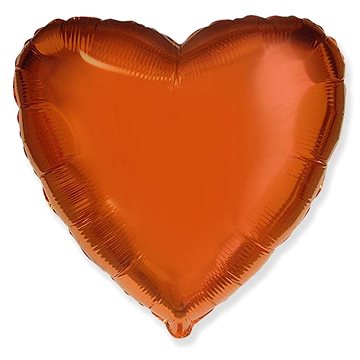 FLEXMETAL Balón foliový srdce oranžové 45 cm