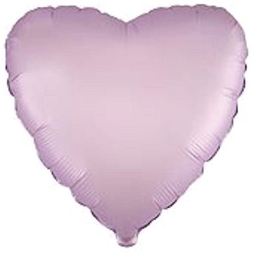 FLEXMETAL Balón foliový srdce pastelové fialové - lilie 45 cm