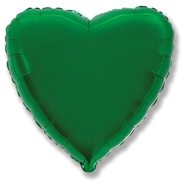 FLEXMETAL Balón foliový srdce zelené 45 cm