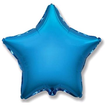 FLEXMETAL Balón foliový hvězda modrá 45 cm
