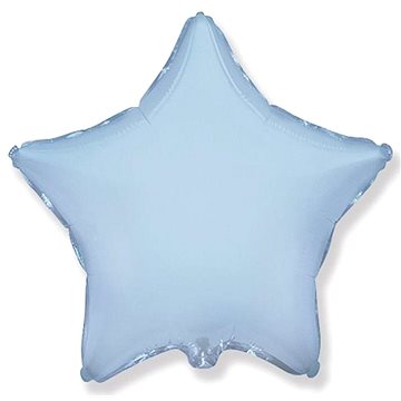 FLEXMETAL Balón foliový hvězda světle modrá 45 cm
