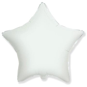 FLEXMETAL Balón foliový hvězda bílá 45 cm