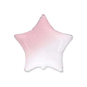 FLEXMETAL Balón fóliový hvězda ombré - růžovobílá 48 cm
