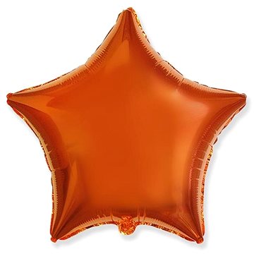 FLEXMETAL Balón foliový hvězda oranžová 45 cm