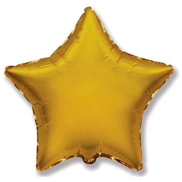 FLEXMETAL Balón foliový hvězda zlatá 45 cm