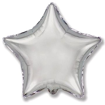 FLEXMETAL Balón foliový hvězda stříbrná 45 cm