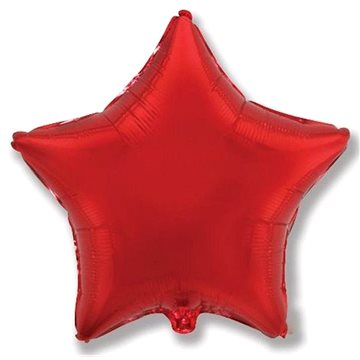 FLEXMETAL Balón foliový hvězda červená 45 cm
